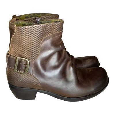 Women’s Fly London Mel Buckle Boot Brown Leather Size 39/8.5 - Image 1 of 4