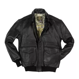 CHAQUETA DE VUELO ANTIGUA DE CUERO DE CORDERO COCKPIT EE. UU. HECHA EN EE. UU. Z2567MM - Imagen 1 de 15