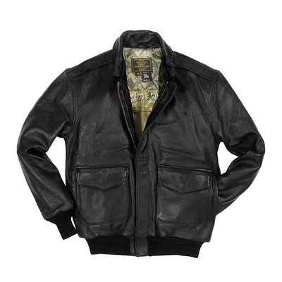COCKPIT USA MENS ANTIQUE LAMBSKIN LEATHER A-2 FLIGHT JACKET USA MADE  Z2567MM  - Image 1 of 4
