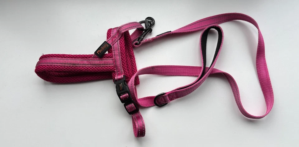 Female Midog Pink No Pull Dog Vest/Harness Lead Set Reflective Mesh Padded XS S - Image 1 of 4