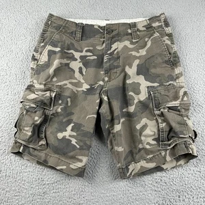 Old Navy Cargo Shorts Mens 30 Camo Lived-In Straight Built-In Flex Green Pockets - Picture 1 of 8