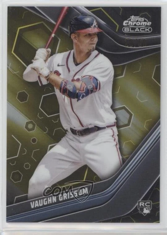 2023 Topps Chrome Black Gold Refractor /50 Vaughn Grissom #97 Rookie RC - Image 1 of 2