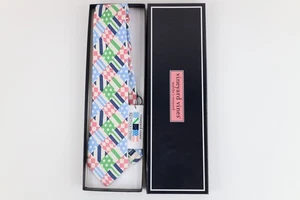 Nueva corbata de seda geométrica Vineyard Vines Shep & Ian Kentucky Derby boda - Imagen 1 de 5