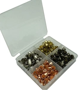 200 verschiedene Messing Kegel Perlen für Fliegenbindung mit Etui - 7/32" 6 mm MAT276 - Bild 1 von 5