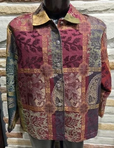 Giacca blazer art-to-wear arazzo Erin London ELCC TAGLIA XL MULTICOLORE - Foto 1 di 9