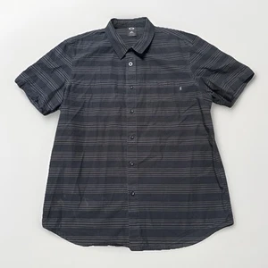 Oakley Large Black Mens Button Short Sleeve Casual Pocket Collared Shirt - Picture 1 of 4