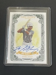 Max Muncy 2021 Onice Vintage Blu Rookie Auto #/400 Atletica - Foto 1 di 2