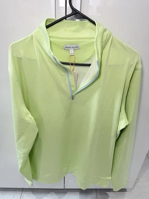 Top Peter Millar Perth 1/4 Cremallera, Performance LS, Amarillo Pastel, Para Hombre Talla Grande” Foto 1 de 4