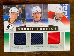 2013-14 SP Game Used Triple Rookie Fabrics Tarasenko & Yakupov & Galchenyuk  - Picture 1 of 2