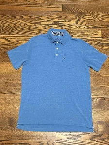 Taylor Vintage Polo Shirt Mens M Lightweight Short Sleeve Golf Pocket Blue - Picture 1 of 7