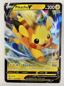 Pikachu V SWSH285 SWSH: Sword & Shield Black Star Promo Crown Zenith Holo NM - Picture 1 of 2