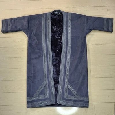Farwa Bisht Gray Winter Warm Arabic Cloak Long Fur Coat Robe Mens Small - Image 1 of 4