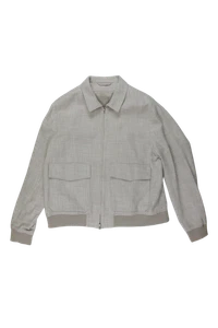Moss Bros Men's Bomber Jacket Beige XL Cotton Linen Blend - Picture 1 of 10