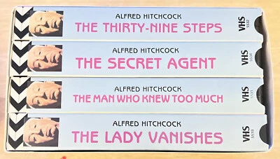 Rare 4 Tape Set of Alfred Hitchcock Master of Suspense VHS Movie Pack Classics - Image 1 of 4