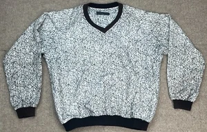 Dana Lee Sportswear Men's Vintage Long Sleeve V-Neck Golf Pullover Size Small - Picture 1 of 10