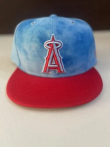 Los Angeles Angels Sky Blue New Era 59FIFTY fitted hat Cap 7 3/4 - Picture 1 of 5