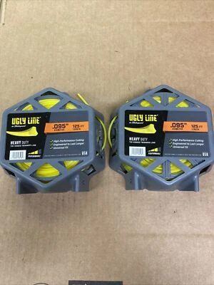 LOT OF 2 Shakespeare Ugly Line 125ft Spool 0.095” Spooled Tri-Edged Trimmer Line - Image 1 of 3