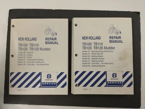 2 Books!! New Holland TB100 TB110 TB120 Mudder Repair Manual ORIGINAL OEM - Picture 1 of 5