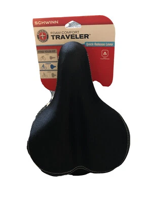 Schwinn Soft Foam Comfort Traveler Wide Bicycle Seat  Cruise SW78303WM-2 Black - Image 1 of 4