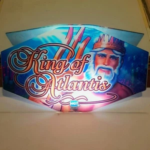 IGT "King Of Atlantis" Pokie Plexi Slot Machine Topper Insert   - Bild 1 von 4