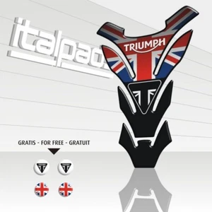 Almohadilla sin depósito ""DETROIT Top negra"" para Triumph bandera del Reino Unido Union Jack - Imagen 1 de 1