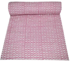 Indian Kantha Quilt Bedspread Polka Print Bedding Gudari Throw Handmade Blanket - Picture 1 of 5