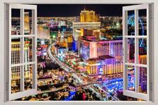 Las Vegas Strip City Landscape 3D Window Decal Wall Sticker DIY Art Mural J345