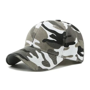 White, Green, Snow Camo Baseball Cap, Tactical Army Military Camouflage Mens - Picture 1 of 10