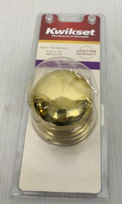 Maçaneta de porta Kwikset inativa Juno dourada 97880-669 NOVA, maçaneta - Imagem 1 de 4