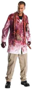 Rick Grimes Walking Dead Bloody Lab Coat Fancy Dress Up Halloween Adult Costume - Picture 1 of 4