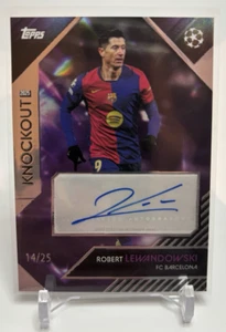 2024/25 Topps UCC Knockout - Robert Lewandowski FC Barcelona Auto Purple /25 - Bild 1 von 2