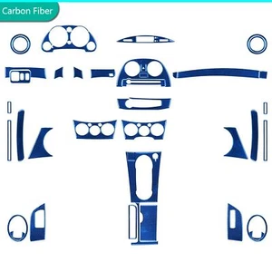 Kits completos de molduras interiores de fibra de carbono azul de 42 piezas para Mitsubishi Eclipse 2006-2012 - Imagen 1 de 4