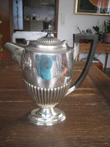 antike Teekanne Kaffeekanne Silberkanne Queen Anne silber plated Walker & Hall - Picture 1 of 4