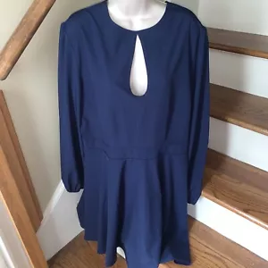 SHEIN CURVE Navy Blue Tear Drop Front Sexy & Stunning Beauty Dress 1XL ❤️tb1016 - Bild 1 von 7