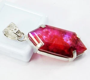 Natural 46 Ct Ammolite Silver Pendant Certified Doublet Organic Gemstone - Picture 1 of 9
