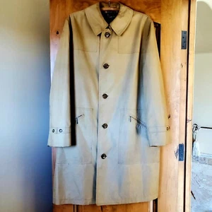 Vintage Harbor Master John Weitz Tan Poly Overcoat 40R - Picture 1 of 12