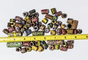 Antique Venetian Millefiori African Trade Beads Lot of 65 pcs Various Sizes - Picture 1 of 15