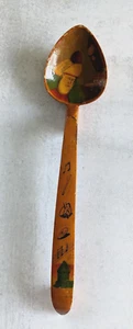 Vtg Hand Ottoman Turkish Painted Whirling Dervish Spoon Souvenir Art - Picture 1 of 2
