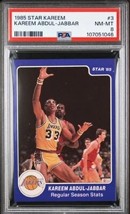 1985 Star Kareem Abdul-Jabbar #3 Lakers Hof Low Pop PSA 8 - Bild 1 von 2