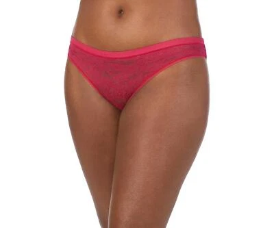 Bragas de bikini Le Mystere cómodas de encaje elástico para mujer, rojo Merlot, 8 (EE. UU.) Foto 1 de 2