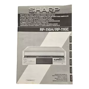 Sharp RP-116H RP-116E Turntable User Manual Original Guide - Vintage VGC - Picture 1 of 3