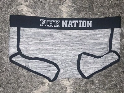Panty corto Vs Pink Nation logo niño NUEVO TALLA mediano gris jaspeado Foto 1 de 2