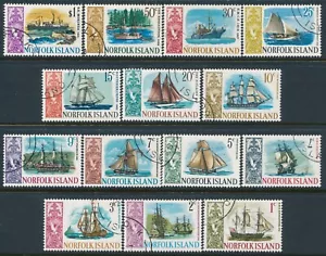 1967-1968 NORFOLK ISLAND SHIPS SET OF 14 FINE USED/CTO - Picture 1 of 3