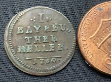 1750 German States 1 Heller Coin RARE CONDITION Brandenburg - Bayreuth  #J53