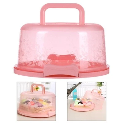 Portable Plastic Cake Storage Container with Sturdy Handle and Locking Lid - Image 1 of 4