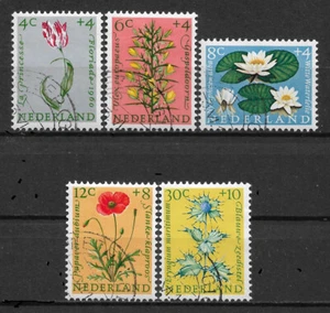 Netherlands 1960, Flowers Surtax for Child Welfare, Sc # B343-B347, VF Canceled - Picture 1 of 1