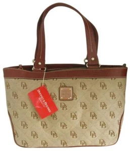 Bolso de Mano Dooney And Bourke Con Ámbar Medio Este/Oeste Hombro Marrón Lona $295 - Imagen 1 de 2
