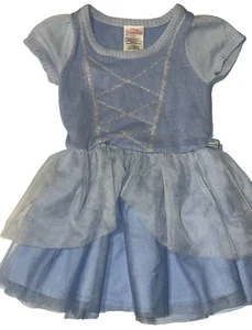 Disney Toddler Girls Cinderella Blue Cosplay Sweater Dress 3T - Picture 1 of 8