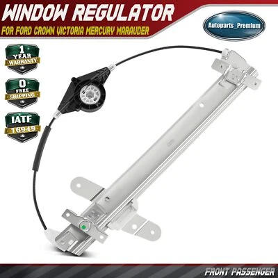 Regulador de janela frontal de passageiros para Ford Crown Victoria Mercury Grand Marquis - Imagem 1 de 4