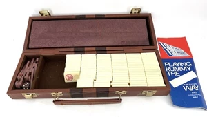 Vintage Rummy (Rummikub) Game Craft With Racks Complete Leather Travel Case - Picture 1 of 3